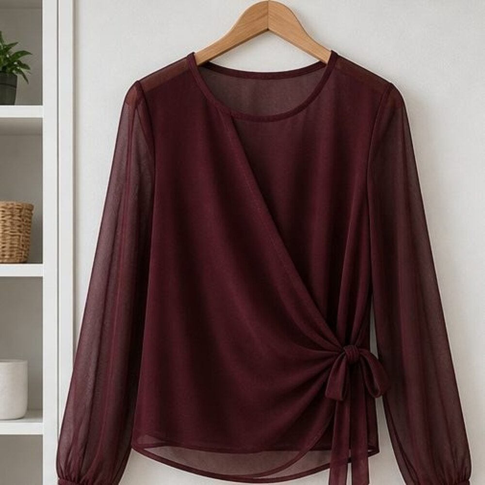 Burgundy Tunic Blouse